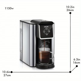 Coffee Maker, 3 In 1 Single Serve Coffee Machine, Pod Coffee Maker For K-Pod Capsule Pod, Ground Coffee Brewer, Leaf Tea Maker, 6 To 10 Ounce Cup, Removable 50 Oz Water Reservoir