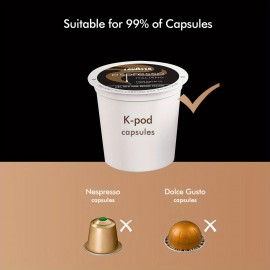 Coffee Maker, 3 In 1 Single Serve Coffee Machine, Pod Coffee Maker For K-Pod Capsule Pod, Ground Coffee Brewer, Leaf Tea Maker, 6 To 10 Ounce Cup, Removable 50 Oz Water Reservoir