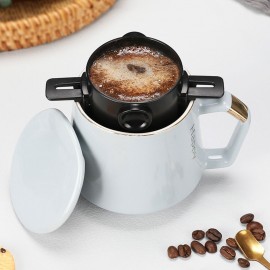 1 Pc Stainless Steel Portable Coffee Filter - Easy To Clean, Reusable, Paperless Pour Over Dripper With Foldable Funnel