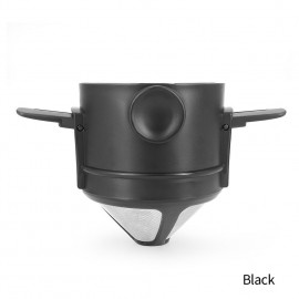 1 Pc Stainless Steel Portable Coffee Filter - Easy To Clean, Reusable, Paperless Pour Over Dripper With Foldable Funnel