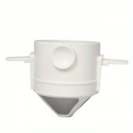 1 Pc Stainless Steel Portable Coffee Filter - Easy To Clean, Reusable, Paperless Pour Over Dripper With Foldable Funnel