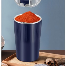 8 Blades 100g Capacity Powerful Electric Coffee Bean Grinder With One Touch Push-Button Control - Perfect For Espresso, Spices, Herbs, And Nuts