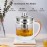 18 Smart Functions Electric Teapot Kettle Thickened Glass Tea Maker - Intelligent Multi-Functional Medicine Health Pot 60.87oz Kettle Heat-Resistant Tea Pot With Detachable Filter