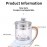 18 Smart Functions Electric Teapot Kettle Thickened Glass Tea Maker - Intelligent Multi-Functional Medicine Health Pot 60.87oz Kettle Heat-Resistant Tea Pot With Detachable Filter