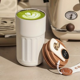 Smart Temperature Display Coffee Cup Insulation Cup, Girls Cute Walking Student Male Portable Car Water Cup Icecup