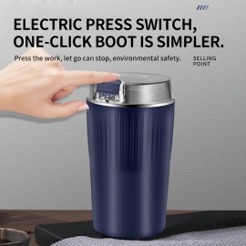 1pc 3.5OZ Electric Coffee Grinder With One-touch Push-Button Control, Kitchen Accessories For Beans, Spices And More, 8Stainless Steel Blades Quiet Spice Grinder (US Plug) (Black /Blue)