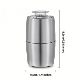 Effortless Grinding Of Coffee, Herbs, Spices, Nuts & Grains - Electric Stainless Steel Coffee & Spice Grinder