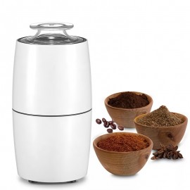 Effortless Grinding Of Coffee, Herbs, Spices, Nuts & Grains - Electric Stainless Steel Coffee & Spice Grinder