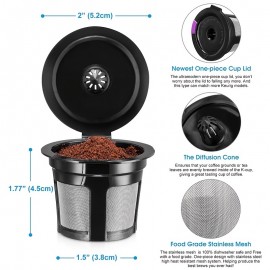 2pcs Reusable Stainless Steel Coffee Filters for Keurig 1.0 & 2.0 - Eco-Friendly and Easy to Clean