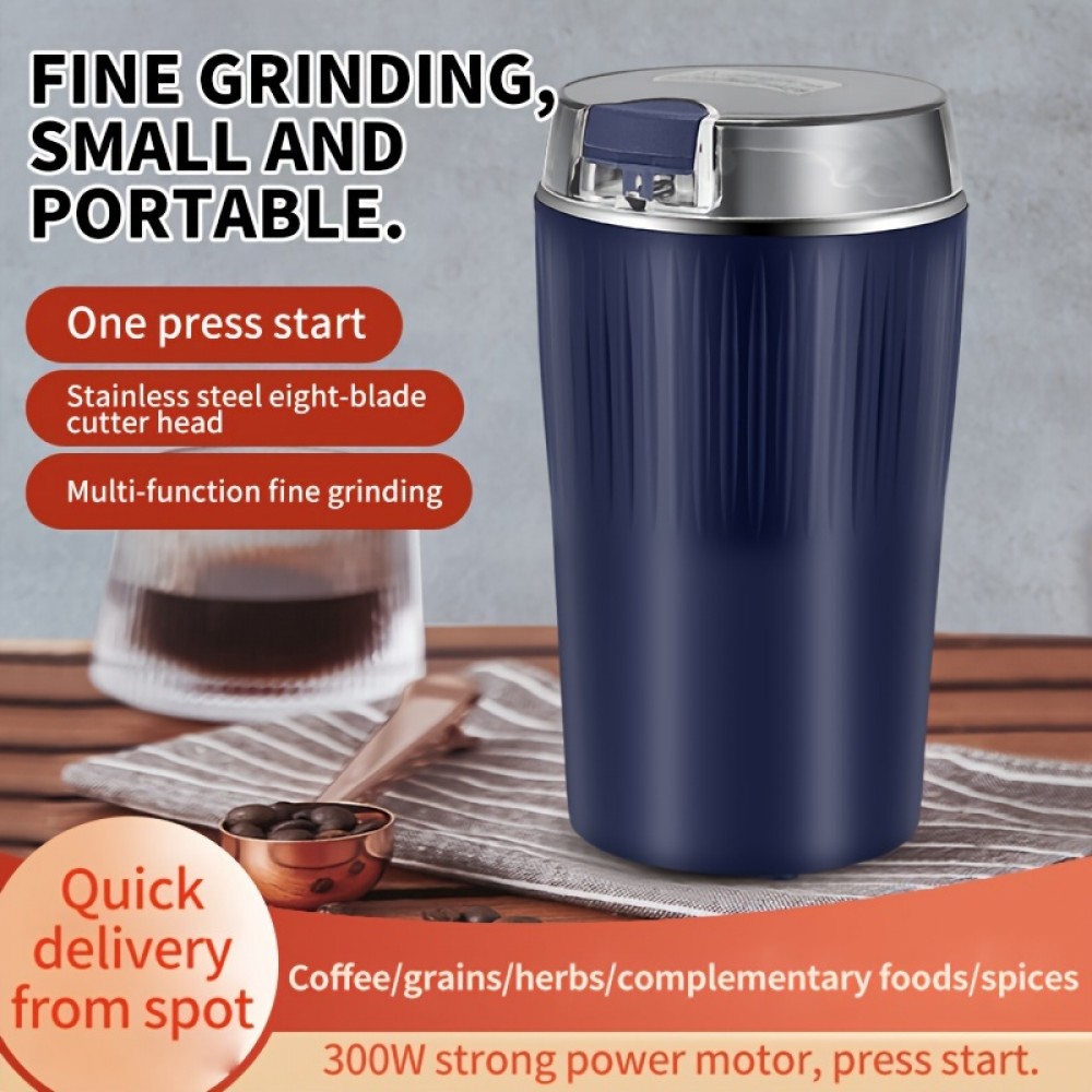 Electric Coffee Grinder for Beans, Stainless Steel Electric Coffee Bean Grinder,Spices and More, Removable Chamber ,Electric Burr One-Touch Automatic Grinder,Black