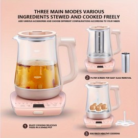 60.87oz Health Preserving Kettle With 9 Functions And 3 Modes, 24-hour Intelligent Reservation, 304 Stainless Steel Kettle