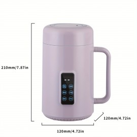1pc Electric Pot, Multi-functional Electric Health Pot, Rice Cooker, Mini Portable Kettle, Multi-function 500W Power, Ceramic Glaze Inner Pot, 12-hour Reservation, Temperature Control Protection, Silent