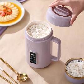 1pc Electric Pot, Multi-functional Electric Health Pot, Rice Cooker, Mini Portable Kettle, Multi-function 500W Power, Ceramic Glaze Inner Pot, 12-hour Reservation, Temperature Control Protection, Silent