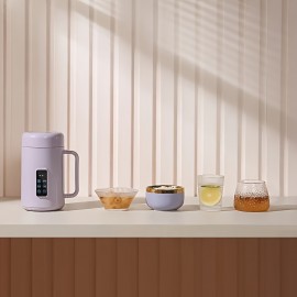 1pc Electric Pot, Multi-functional Electric Health Pot, Rice Cooker, Mini Portable Kettle, Multi-function 500W Power, Ceramic Glaze Inner Pot, 12-hour Reservation, Temperature Control Protection, Silent