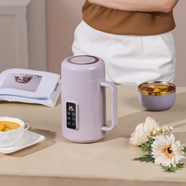 1pc Electric Pot, Multi-functional Electric Health Pot, Rice Cooker, Mini Portable Kettle, Multi-function 500W Power, Ceramic Glaze Inner Pot, 12-hour Reservation, Temperature Control Protection, Silent