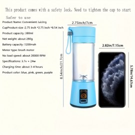 Portable Mini Wireless Blender Juicer: Get Freshly Squeezed Juice Anytime, Anywhere!