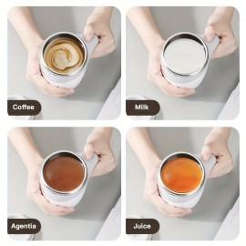 Full Automatic Mixing Cup Rotating Water Cup Electric Coffee Cup Lazy Portable Milk Stainless Steel Cup