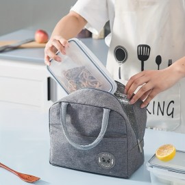 Portable Lunch Bag Lunch Box Insulated Canvas Tote Pouch School Bento Portable Dinner Container Picnic Food Storage