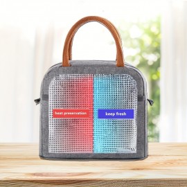 Portable Lunch Bag Lunch Box Insulated Canvas Tote Pouch School Bento Portable Dinner Container Picnic Food Storage