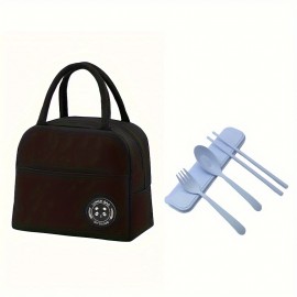 Portable Lunch Bag Lunch Box Insulated Canvas Tote Pouch School Bento Portable Dinner Container Picnic Food Storage