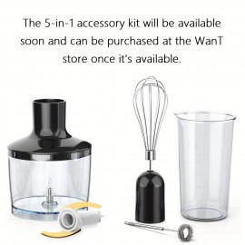 Electric Immersion Hand Blender, Food Grade Stainless Steel, 2-Speed Control One Hand Mixer,Mixer,Chopper,Ice Crushing,Removable Blending Stick For Easy Cleaning.For  Purees, Smoothies,Shakes,Ivory,Soups, Sauces, Baby Food