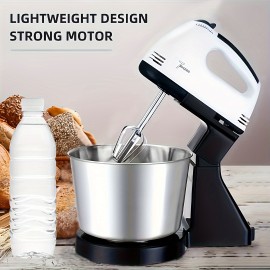Upgrade Your Kitchen with This Powerful 100W Electric Stand Mixer - 2L Stainless Steel Bowl & 7 Speeds!