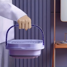 8L Foldable Mini Washing Machine: Fully Automatic Portable And Compact Clothing, Underwear, Panties And Socks For Apartment, Dorm, Camping And RV Travel