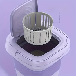 8L Foldable Mini Washing Machine: Fully Automatic Portable And Compact Clothing, Underwear, Panties And Socks For Apartment, Dorm, Camping And RV Travel