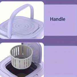 8L Foldable Mini Washing Machine: Fully Automatic Portable And Compact Clothing, Underwear, Panties And Socks For Apartment, Dorm, Camping And RV Travel