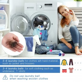 8pcs/12pcs Reusable Pet Hair Remover for Laundry - Lint Remover Washing Balls for Washing Machine - Effectively Removes Pet Hair from Clothes - Eco-Friendly and Easy to Use