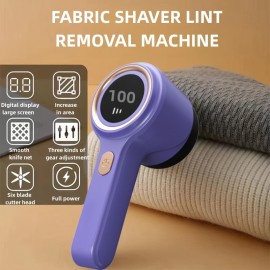 Fuzz Remover, USB Charging Model, LED Display Power And Gear, Convenient Fabric Shaver, USB Rechargeable Lint Remover, Effectively And Quickly Remove The Shavings On Clothes, Sweaters, Sofas, Blankets, Curtains, Wool, Cashmere