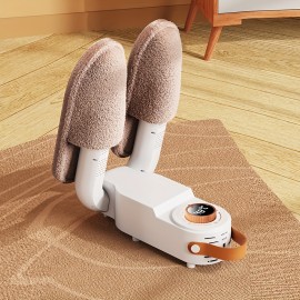 Boot Dryer, Shoe Dryer, Portable Boot Glove Shoe Dryer And Warmer With 2-Hour Delay Timer, Eliminate Bad Odor Suitable, Auto-Off Timer, Folding Design, For All Kinds Of Shoes (American Plug