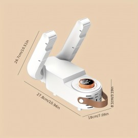 Boot Dryer, Shoe Dryer, Portable Boot Glove Shoe Dryer And Warmer With 2-Hour Delay Timer, Eliminate Bad Odor Suitable, Auto-Off Timer, Folding Design, For All Kinds Of Shoes (American Plug