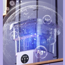 Foldable Portable Washing Machine With 2.11gal Large Capacity, 3 Deep Cleaning Modes, Soft Spin Dry For Underwear, Socks, Baby Clothes, Towels, And Travel - Half Automatic Mini Washer