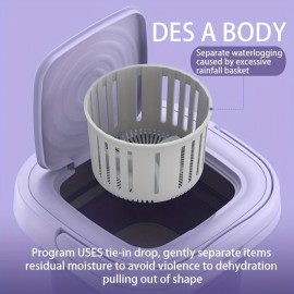 Portable Foldable Washing Machine - Ideal For Travel, Home Use - 2.11gal Capacity Washer Machine For Underwear, Bras, Socks - Easy To Store And Carry