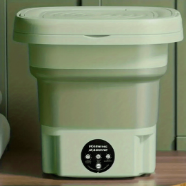 Portable Foldable Washing Machine - Ideal For Travel, Home Use - 2.11gal Capacity Washer Machine For Underwear, Bras, Socks - Easy To Store And Carry