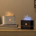 Crystal salt stone colorful atmosphere lamp flame aromatherapy machine volcano 3D simulation flame humidifier home essential oil aromatherapy