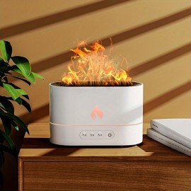 Crystal salt stone colorful atmosphere lamp flame aromatherapy machine volcano 3D simulation flame humidifier home essential oil aromatherapy