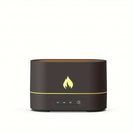 Crystal salt stone colorful atmosphere lamp flame aromatherapy machine volcano 3D simulation flame humidifier home essential oil aromatherapy