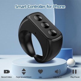 Remote Control Remote Control For Cell Phone Wireless Camera Video Recording Remote, Scrolling Ring For IPhone/Android/Ipad/Camera/ Remote Shutter Selfie Button Controller For Photos & Videos Chargeable Remote For Lazy Lying Down Control Cell Phones