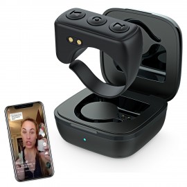 Remote Control Remote Control For Cell Phone Wireless Camera Video Recording Remote, Scrolling Ring For IPhone/Android/Ipad/Camera/ Remote Shutter Selfie Button Controller For Photos & Videos Chargeable Remote For Lazy Lying Down Control Cell Phones
