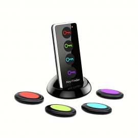 Remote Key Finder, Anti-Lost Reminder Tracker Wireless Key RF Locator for Phone Pets Keychain Wallet Luggage Pet Cat Dog Tracking Tracker 1 RF Transmitter & 4 Receivers, Halloween Gifts for Friends and Family
