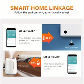 Tuya WiFi Temperature Humidity Sensor Smart Life APP Monitor Smart Home Work With Alexa Google Home No Hub Required