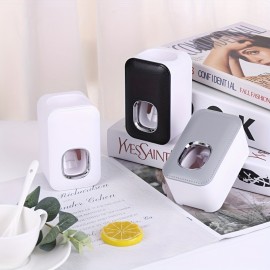 1pc Toothpaste Dispenser Wall Mount For Bathroom Automatic Toothpaste Squeezer (Grey.Black.White)