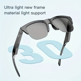 Wireless 5.0 Smart Glasses Headphones: Outdoor Sports Music, Calls, and Anti-Blu-ray Protection!