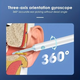 Ear Wax Removal, Waterproof Ear Wax Cleaner With Camera, 6 LED Lights, WiFi Ear Cleaning Kit, Otoscope With Light, Compatible With IPhone, IPad, Android Smartphones