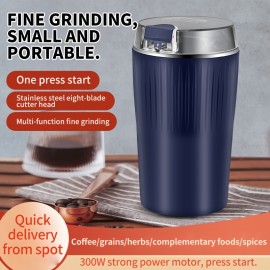 Electric Coffee Grinder for Beans, Stainless Steel Electric Coffee Bean Grinder,Spices and More, Removable Chamber ,Electric Burr One-Touch Automatic Grinder,Black