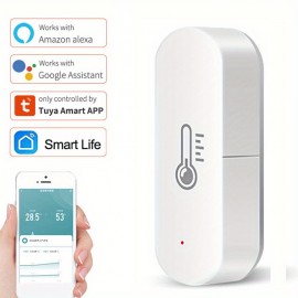 Tuya WiFi Temperature Humidity Sensor Smart Life APP Monitor Smart Home Work With Alexa Google Home No Hub Required