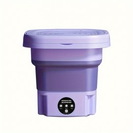 Purple Folding Washing Machine