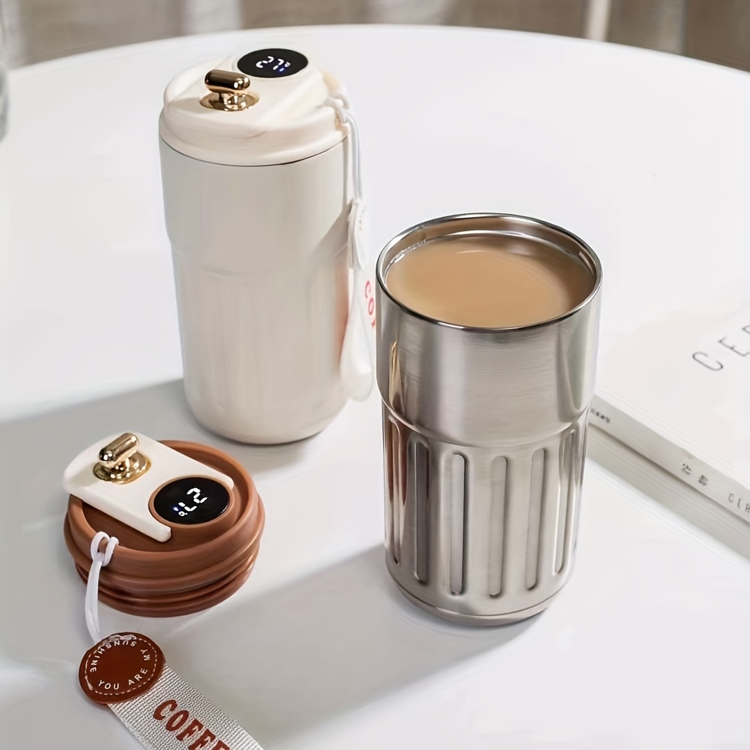smart temperature display coffee cup insulation cup girls cute walking student male portable car water cup icecup details 3